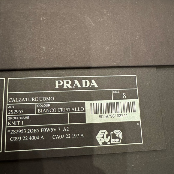 Prada Prax 01 sock sneakers. Brand new. Never worn w/ box. Color- white. Size 9 - Picture 10 of 10